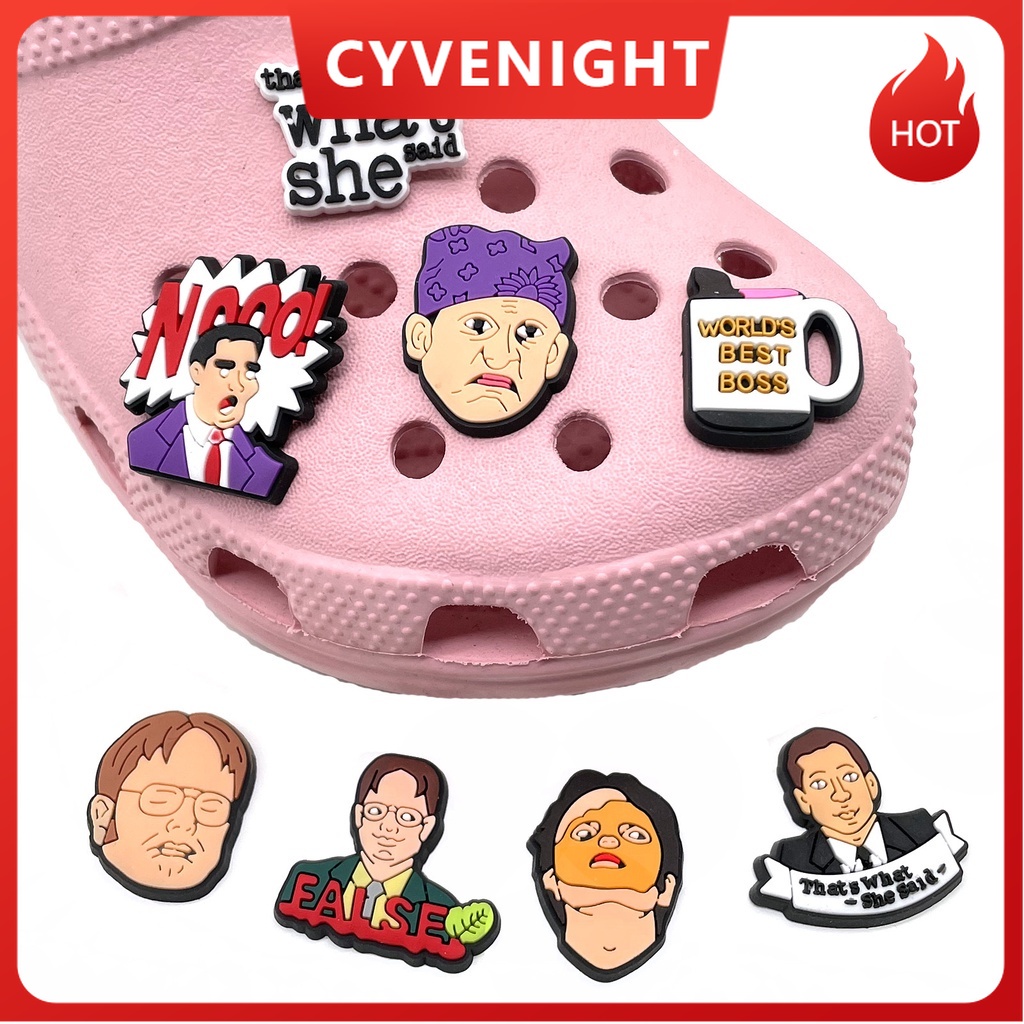 จี้การ์ตูน-jibbitz-8-แบบ-สําหรับตกแต่งรองเท้า-crocs-สํานักงาน
