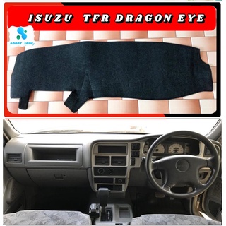 พรมปูคอนโซลหน้ารถ สีดำ อีซูซุ ทีเอฟอาร์ ดาร์กอนอาย มังกรทอง Isuzu TFR Dragon Eye ปี 1998-2002 พรมคอนโซล