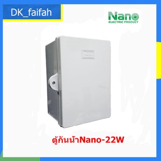 ตู้กันน้ำ กันฝน พลาสติก NANO ฝาทึบ เปิด-ปิดได้ NANO-22W