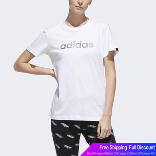 เสื้อคู่วินเทจ Tee Adidasเสื้อยืดแขนสั้น Adidas Womens Embroidered T-Shirt AdidasSports T-shirtS~^