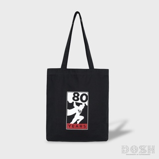 DOSH:CLOTH BAGกระเป๋าผ้าช้อปปิ้ง พิมพ์ลายSUPERMAN 80 ปี สีดำ รุ่นESMAB5003-BL