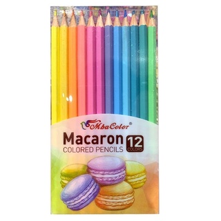 สีไม้ สีไม้พาสเทล Macaron 12 สี สีสันนุ่มละมุน สดใส แนวโทนหวานๆ น้องๆ ชอบ