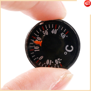 1pcs Portable Black Thermometer Plastic Round Pointer Temperature Sensor Tools