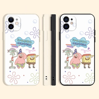 spongebob เคสไอโฟน 12 pro max 8พลัส เคส Cartoon iPhone 13 pro max Xr Xs X 7 8 plus se 2020 12 11  phone case นิ่ม