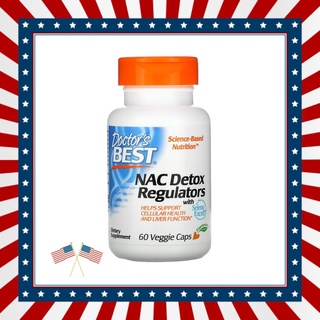 สินค้า 🔥ถูกสุด👍[พร้อมส่ง🇺🇸]NAC Detox Regulators, Doctor\'s Best, 60 Caps/ปกป้องเซลล์ตับจากสารพิษ ต้านอนุมูลอิสระ