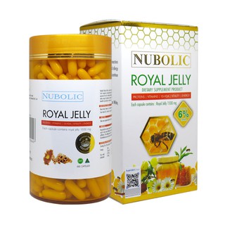 Nubolic Royal Jelly 1500 Mg. 6%10HDA นมผึ้ง นูโบลิก 365 แคปซูล