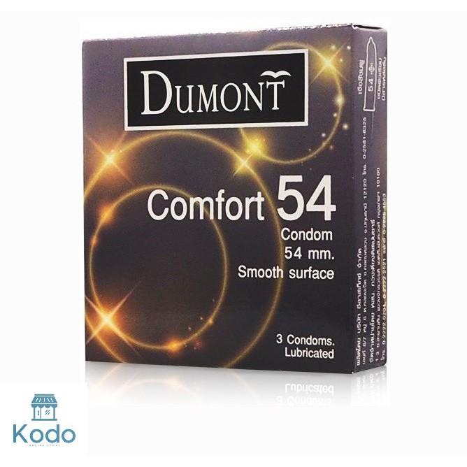 ภาพสินค้าDumont Condom "ถุงยางอนามัย ดูมองต์ " รุ่น basic , comfy , comfort , fancy ขนาด 49 , 52, 54 มม. จากร้าน kodo.online.store บน Shopee ภาพที่ 3