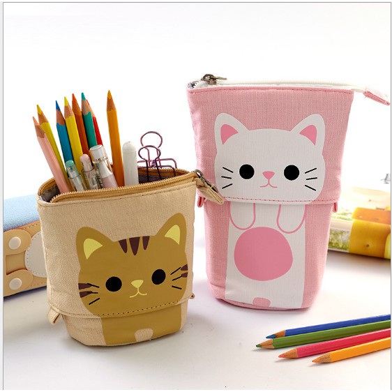 students-cute-and-simple-retractable-multi-functional-pencil-bag-กล่องเครื่องเขียน