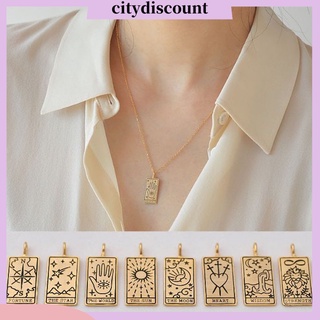 &lt;citydiscount&gt;  City_ เครื่องประดับ สร้อยคอ จี้ไพ่ทาโรต์ ปรับได้ สวยหรู เหมาะกับของขวัญ สําหรับทุกเพศ