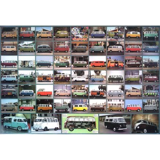 โปสเตอร์ รูปถ่าย รถยนต์ โฟล์กสวาเกน VW VOLKSWAGEN VAN POSTER 24”X35” Inch German Vintage Classic Cars Vehicle V2