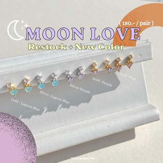 ภาพขนาดย่อของสินค้าต่างหู Moon Love - Thegreenbox ต่างหูน่ารัก