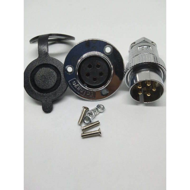 Plug connecter 25mm ผู้เข้าสาย เมียยึดแท่น 3P/5P/8P มีฝายางปิดกันน้ำ ...