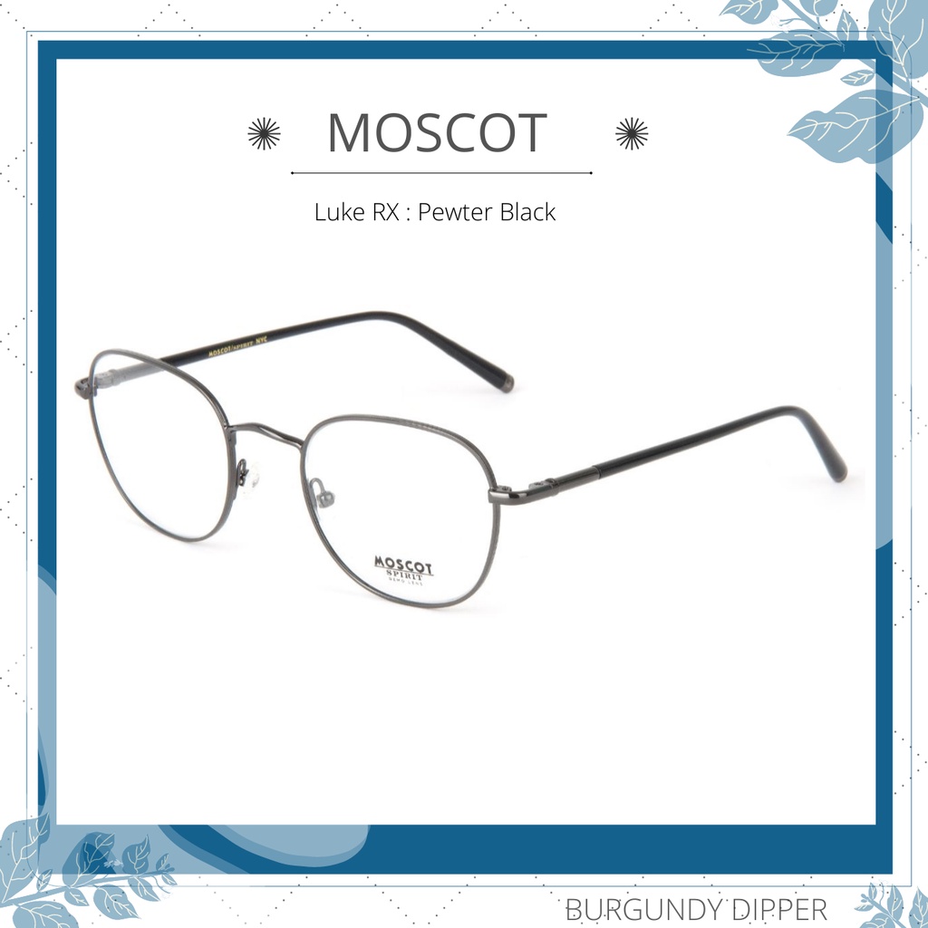 กรอบแว่นตา-moscot-รุ่น-luke-rx-pewter-black