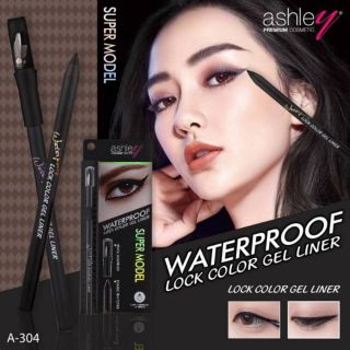 👁 Ashley Lock Color Gel Liner A-304 แอชลีย์ อายไลเนอร์ เขียนง่าย คมชัด กันน้ำ 💦