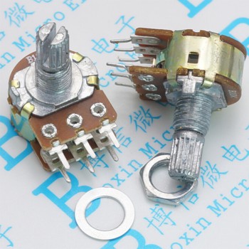 ราคาและรีวิวVR Linear Pot Adjustable Rotary Potentiometer Variable Resistor ตัวต้านทานปรับค่าได้ โวลุ่ม 6 ขา
