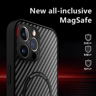 ใหม่! ! เคสโทรศัพท์มือถือหนัง คาร์บอนไฟเบอร์ ผิวด้าน ดูดซับแม่เหล็ก สําหรับ For iPhone 11 Pro Max 12 Pro Max 13 Pro Max