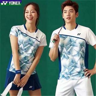 สินค้า เสื้อกีฬา ชุดกีฬาแบดมินตัน YONEX ผ้าใส่สบาย ระบายอากาศดี ไม่ร้อน เสื้อยืดลำลองสำหรับผู้ชายและผู้หญิงแขนสั้น