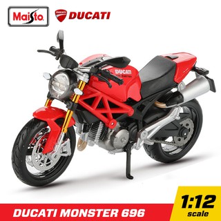 ภาพหน้าปกสินค้าโมเดลรถ บิ๊กไบค์ Ducati Monster 696 สีแดง สเกล 1:12 แบรนด์ Maisto โมเดลบิ๊กไบค์ Monster696 ที่เกี่ยวข้อง