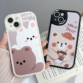 เคส Realme 5 5i C55 C53 C35 C33 C30 C30S C25 C25S C25Y C21 C21Y C17 C12 C11 C2 Narzo 50i 50A Prime 2020 2021 2022 Protect Big Camera Rabbit Bear Soft Case