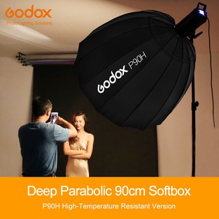 Godox Portable P90H 90CM Deep Parabolic Bowens Mount Softbox for Studio Flash