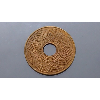 เหรียญ สตางค์รู เนื้อทองแดง 1 สตางค์ ปี พ.ศ.2461 (พิมพ์ตัวเลขหวัด)ใม่ผ่านใช้ เก่าเก็บ