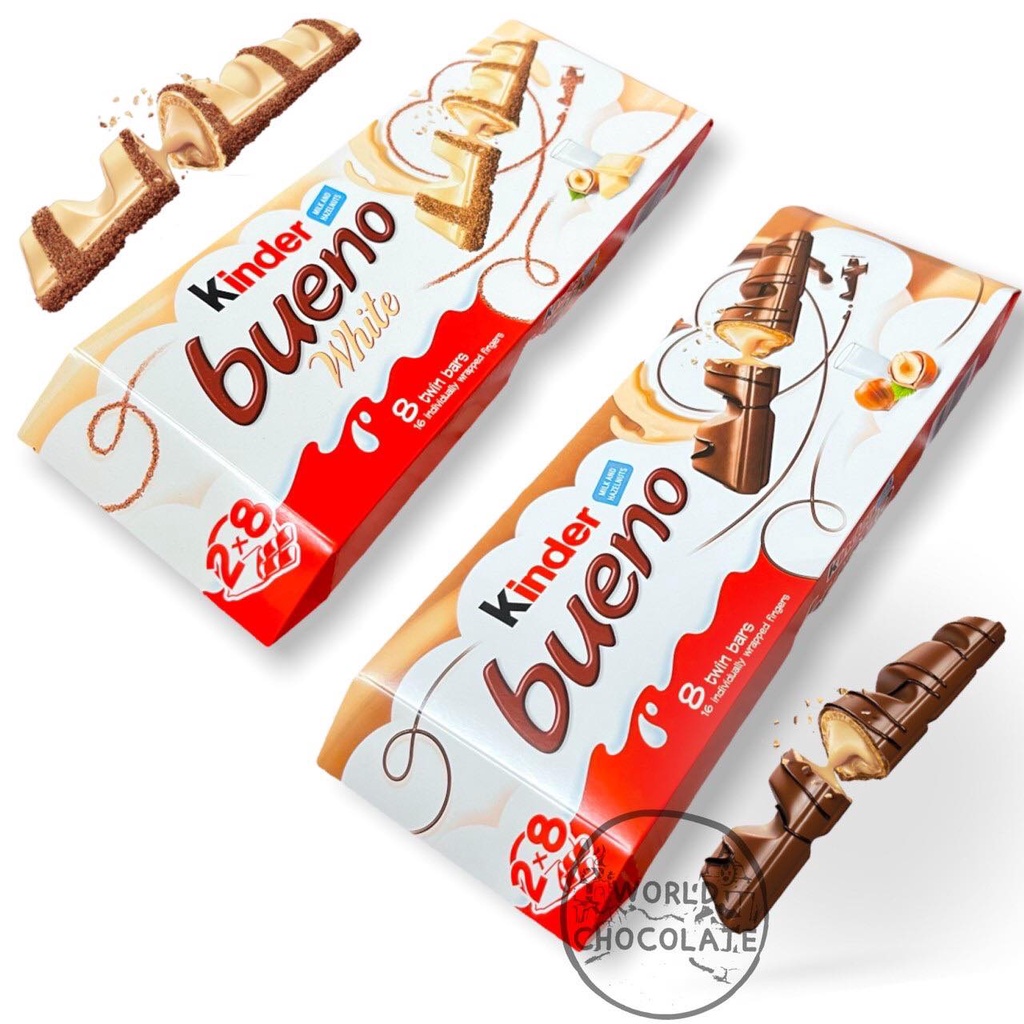 kinder-bueno-8-twin-bars-รสดาร์กช็อคโกลต-และไวท์ช็อคโกแลต