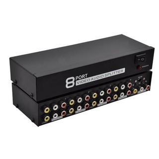 กล่องแปลงสัญญาณ AV Mt-108av 8 Port Video Audio Splitter 1 in 8 Out Av Divider Rca Splitter.
