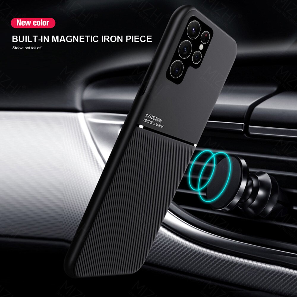 case-for-samsung-s22-ultra-5g-car-magnetic-holder-leather-cover-for-samsung-galaxy-s-22-s22-plus-matte-silicone-protect-coque