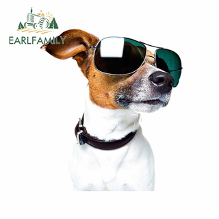 Earlfamily สติกเกอร์ไวนิล ลายสุนัข กันรอยขีดข่วน 13 ซม. x 11.6 ซม. สําหรับตกแต่งรถยนต์ รถจักรยานยนต์ สโนว์บอร์ด SUV
