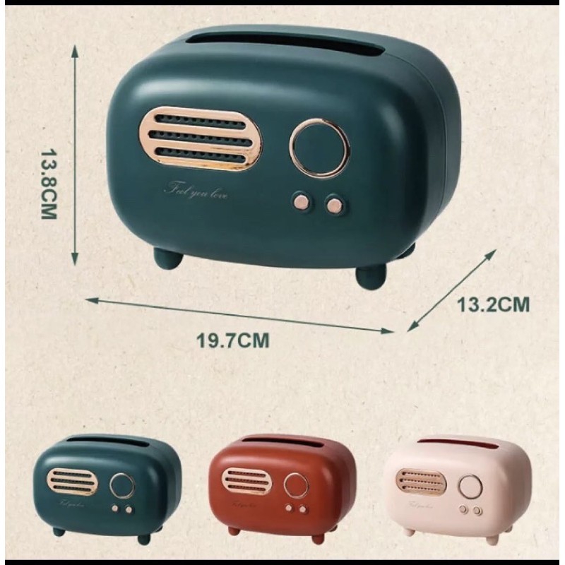 กล่องทิชชู่รูปร่างวิทยุ-วินเทจสร้างสรรค์