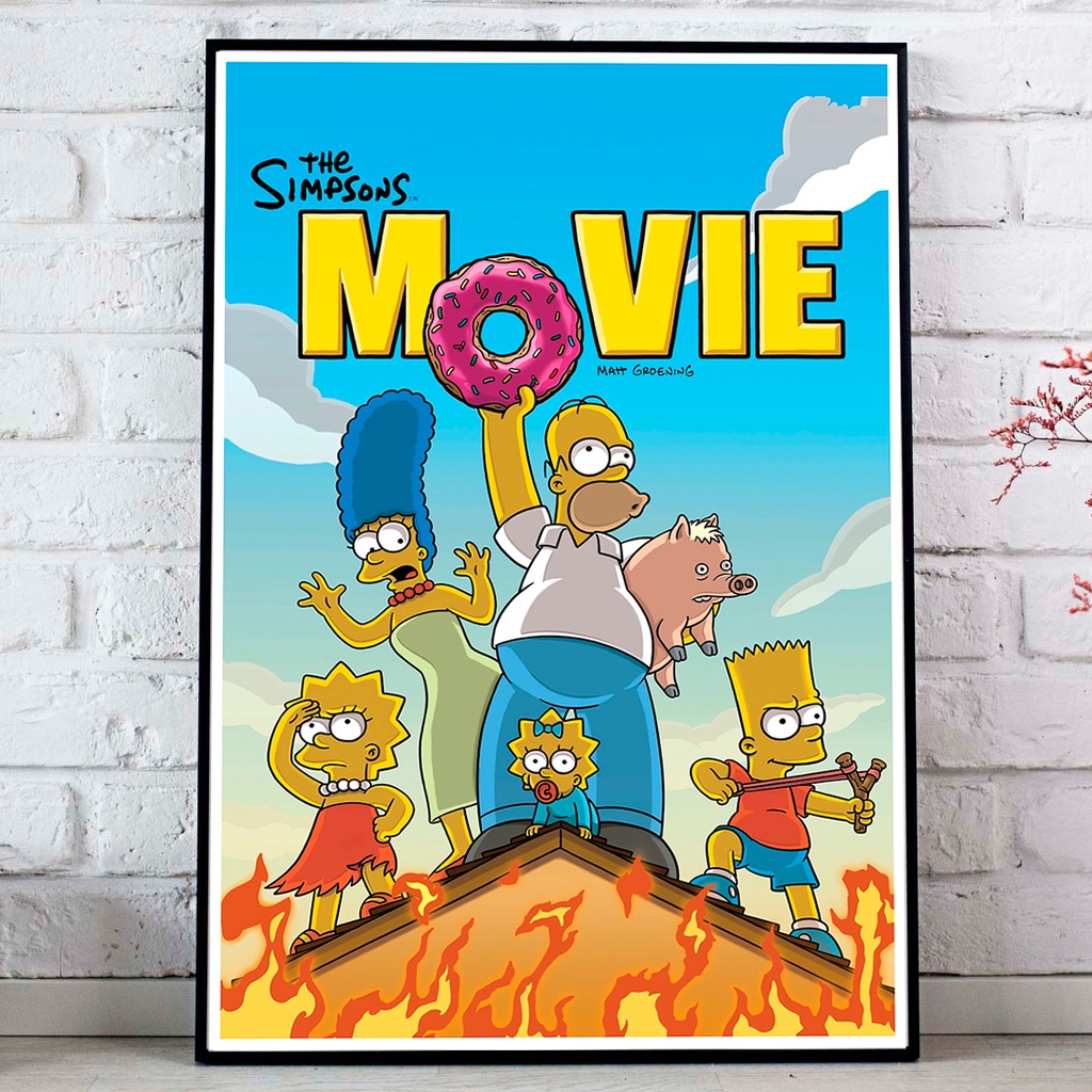 The Simpsons Movie Poster โปสเตอร์ เดอะซิมป์สันส์ รายการการ์ตูนซิตคอม ...