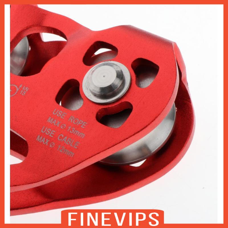 finevips-รอกคู่-30kn-หัวเข็มขัดคาราบิเนอร์-สีแดง-สําหรับปีนเขา