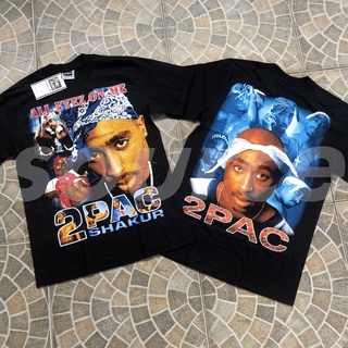 เสื้อวันพีช เสื้อยืดสีขาวผู้หญิง เสื้อขาว - source.mnl ของแท้ ROXX - 2PAC SHAKUR คอลเลกชันที