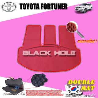 Toyota Fortuner 2004-2014 Trunk พรมรถยนต์เข้ารูป2ชั้นแบบรูรังผึ้ง Blackhole Carmat