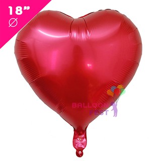 Balloon Fest ลูกโป่งฟอยล์ หัวใจ ขนาด 18 นิ้ว สีโครม