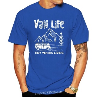 T-shirt  เสื้อยืด พิมพ์ลาย Love Camping Van Life สําหรับผู้ชาย และผู้หญิงS-5XL