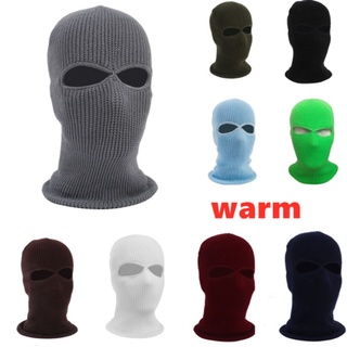 ภาพหน้าปกสินค้าMen Women Warm 2 Holes Full Face Cover Hood Knitted Balaclava Face Mask Winter Ski Mask ที่เกี่ยวข้อง