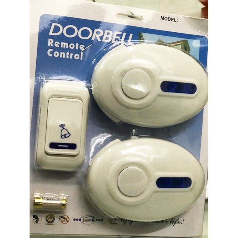 ภาพสินค้าWireless Remote Doll Bell/ กระดิ่งไฟฟ้าไร้สาย แบบคู่ กดทีเดียวดังพร้อมกันสองตัว แบบใช้ไฟบ้าน จากร้าน pommi1200 บน Shopee ภาพที่ 1