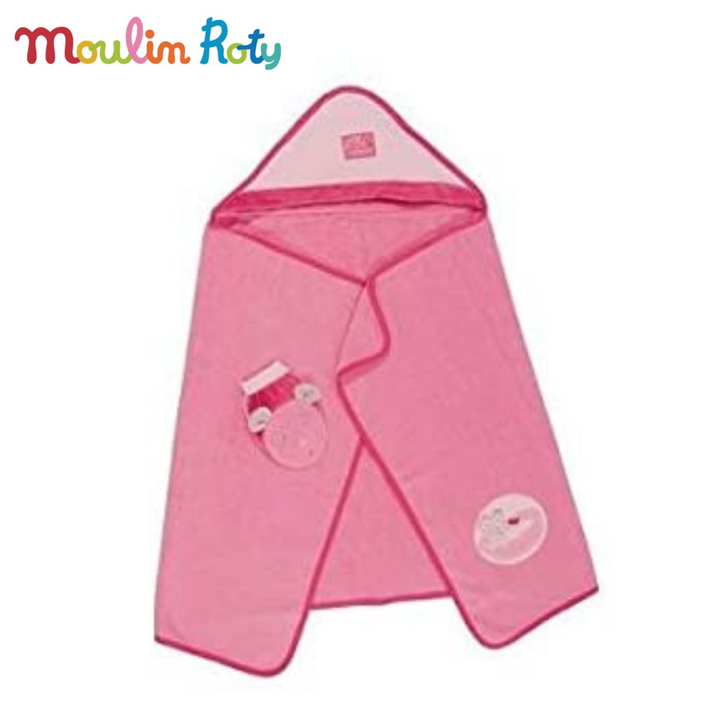 moulin-roty-ผ้าห่อตัว-คลุมอาบน้ำ-คลุมว่ายน้ำ-ผ้าเช็ดตัว-lila-bath-towel-mr-643270