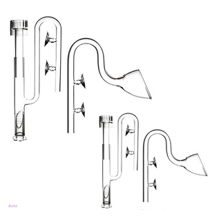 Aoto✨ Glass Transparent Tube Inflow with Surface Skimmer for Plants Aquarium Canister