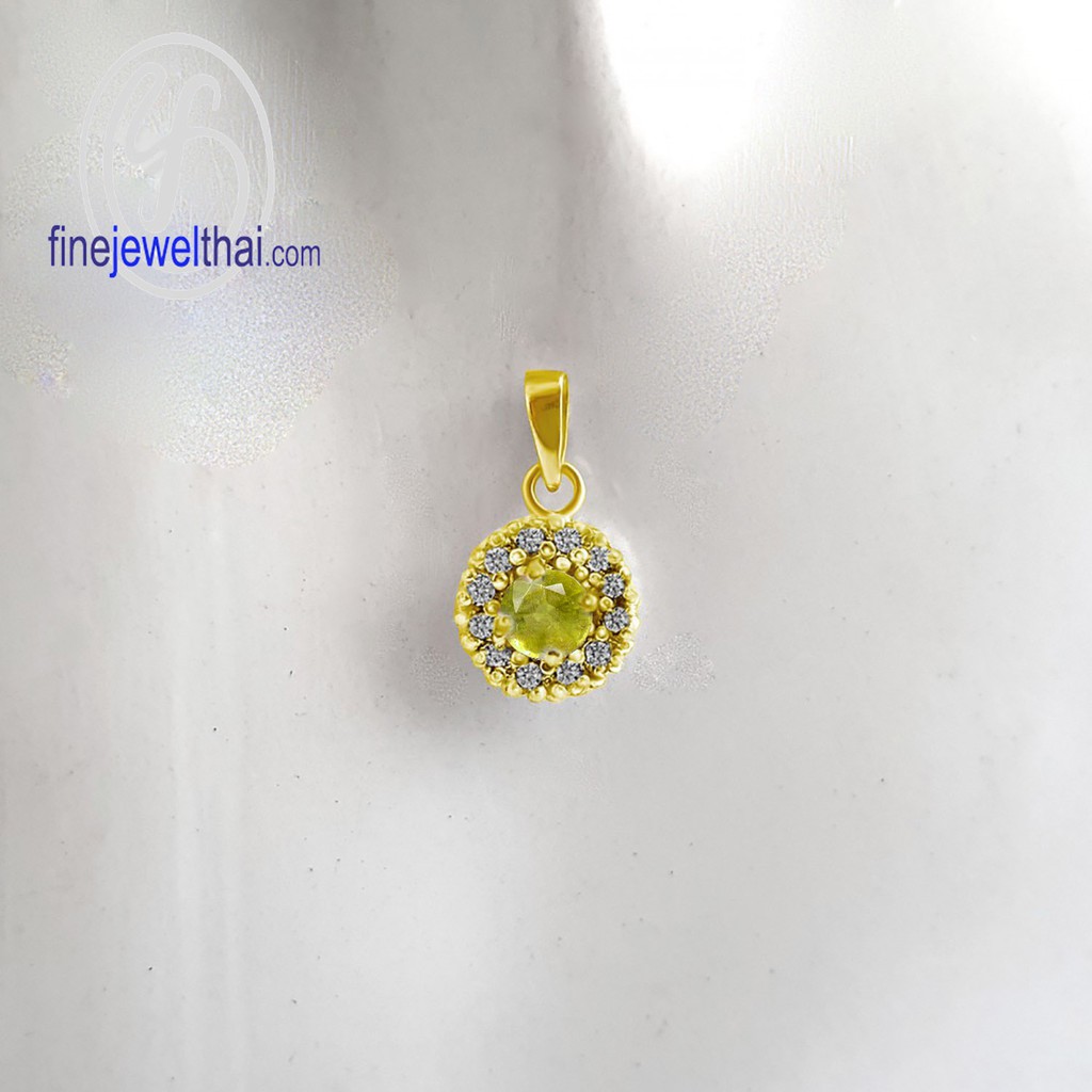 finejewelthai-จี้บุษราคัม-บุษราคัม-จี้พลอย-พลอยประจำเดือนเกิด-yellow-sapphire-silver-pendant-birthstone-p1081yl00e