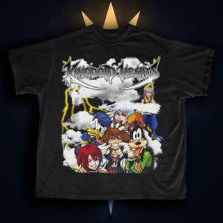 printเสื้อยืดแฟชั่นพิมพ์ลายเสื้อยืด พิมพ์ลาย Kingdom Hearts 1 Playstation 1 -S-4XL