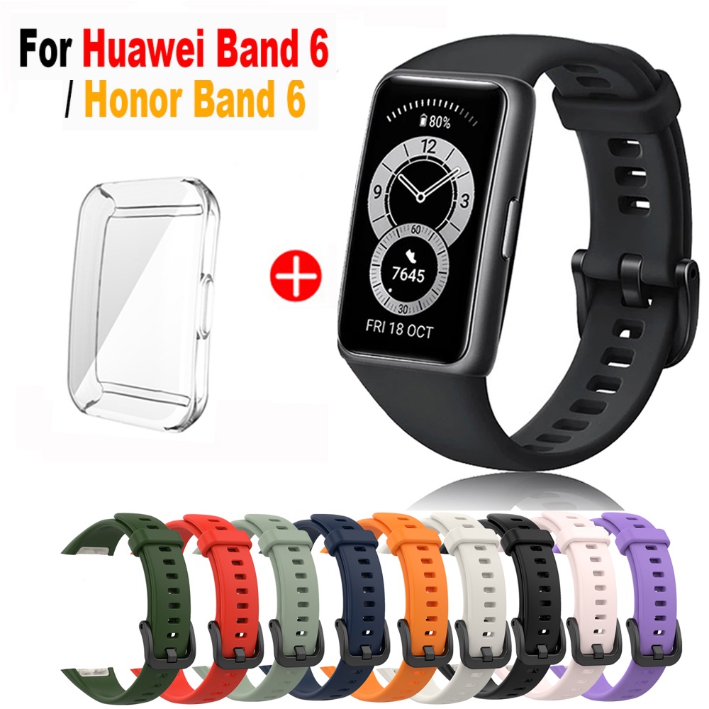 ภาพหน้าปกสินค้าสายนาฬิกาข้อมือซิลิโคน TPU แบบเปลี่ยน สําหรับ Huawei Band 6 Pro Honor Band 6