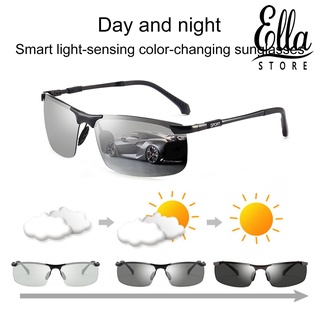 Ellastore123 แว่นตากันแดด เลนส์โพลาไรซ์ ใส่สบาย เปลี่ยนสีได้ สําหรับผู้ชาย