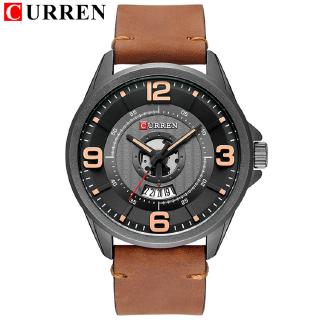 Male Clock Fashion Quartz Watches CURREN Casual Leather Mens Wristwatch With Date saat Gentlemens Gift