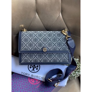 Tory burch t monogram jacquard shoulder bag