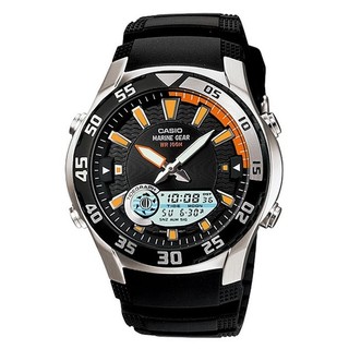Casio นาฬิกาข้อมือผู้ชาย สีเงิน สายสเเตนเลส รุ่น AMW-710D-1AVDF