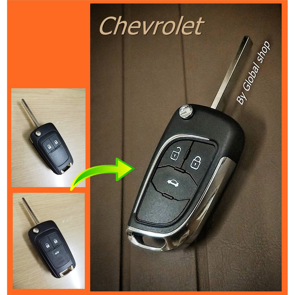 ภาพหน้าปกสินค้ากุญแจพับ Chevrolet ใหม่ Cruze, Sonic HB, Colorado, Trailblazer, Spin key เชฟโรเลต ใช้ได้กับรุ่น 2-3 ปุ่ม