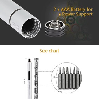 ภาพขนาดย่อของภาพหน้าปกสินค้าWowstick 20 in 1 ไขควงไฟฟ้า พร้อมดอกไขควงแบบ DIY สำหรับซ่อมแซม จากร้าน zeyue.th บน Shopee ภาพที่ 4