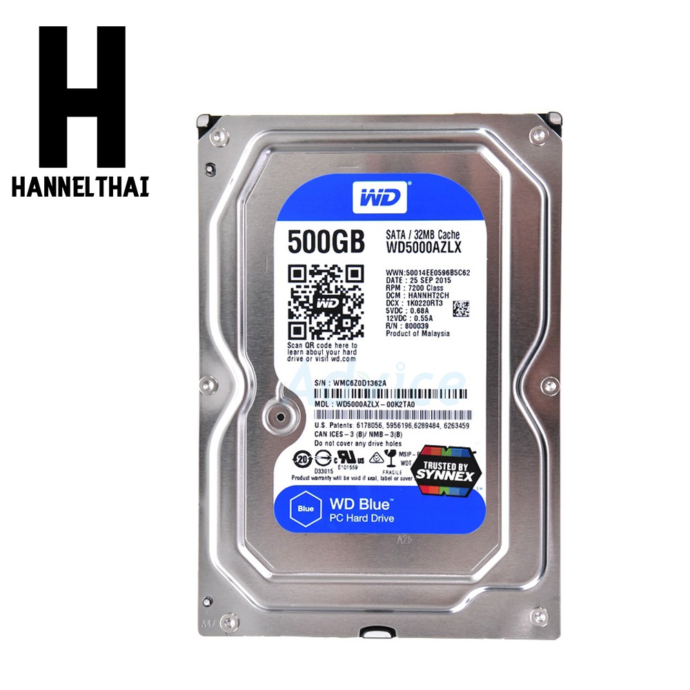 WD Blue 500GB HDD SATA-III 7200RPM 3.5-inch Internal Hard Drive ...